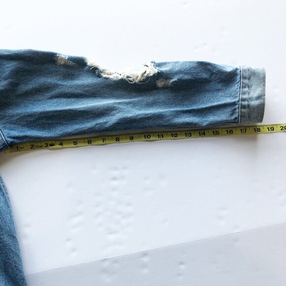 LOVERS + FRIENDS James Distressed Denim Jacket Womens Medium - Picture 11 of 11